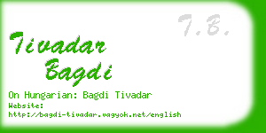 tivadar bagdi business card